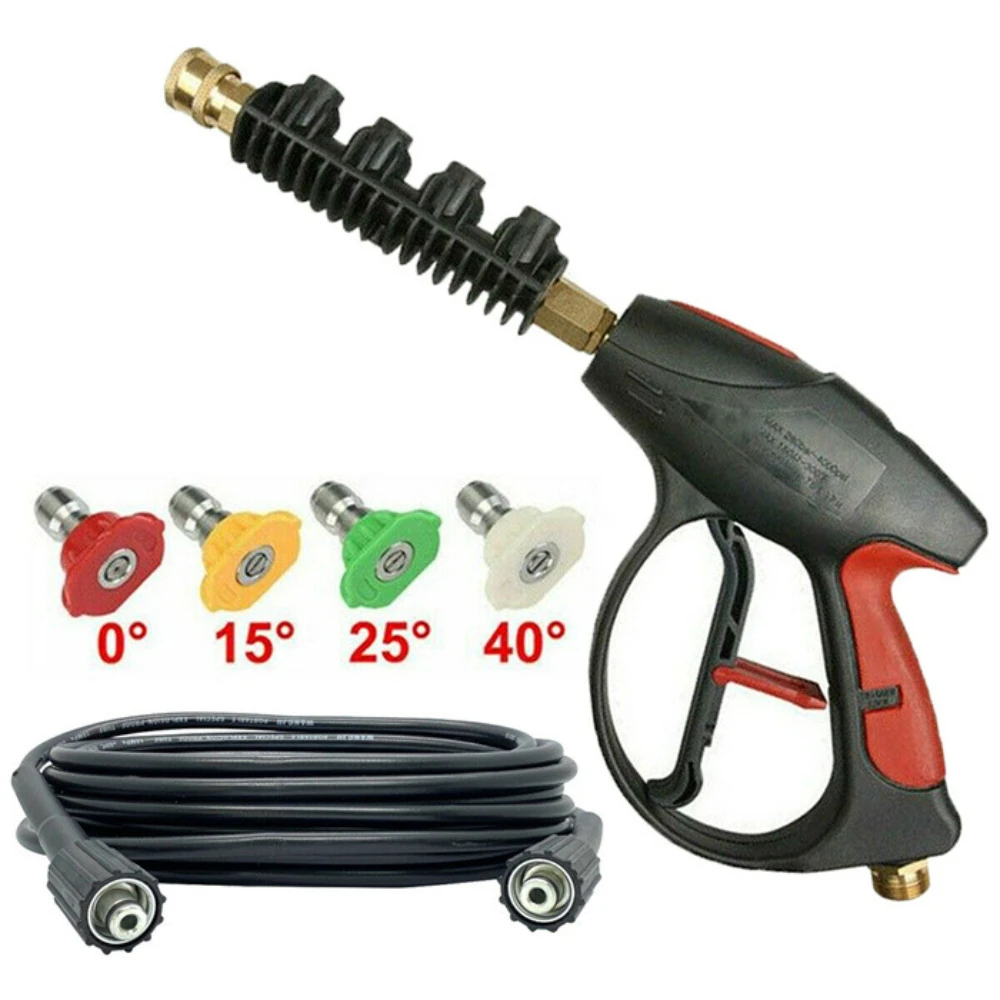 

4000psi High Pressure Cleaning Water Gun & Five Color Nozzle & High Pressure Washer Water Pipe Set