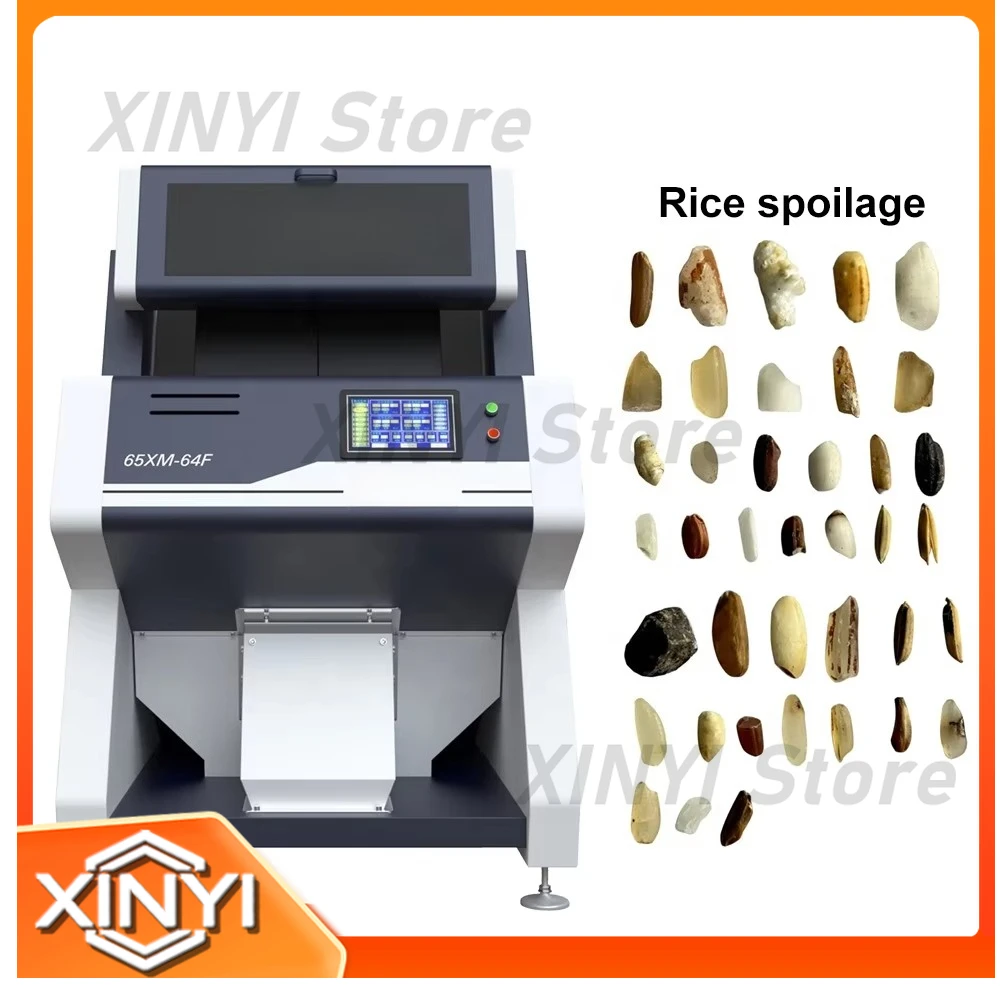 Mini Intelligent Rice Color Sorter for Grain Coffee Peanut Peel Garlic Beans Color Sorting Machine