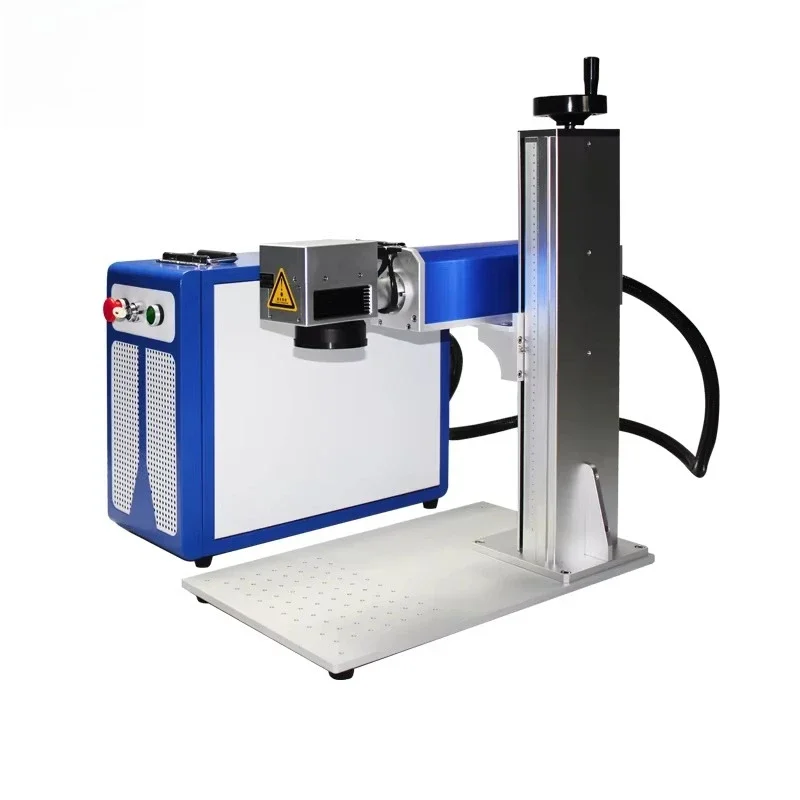 Split fiber 30w 4060  marking engraving machine Rotary axis source 110 * 110mm jewelry engraving machine