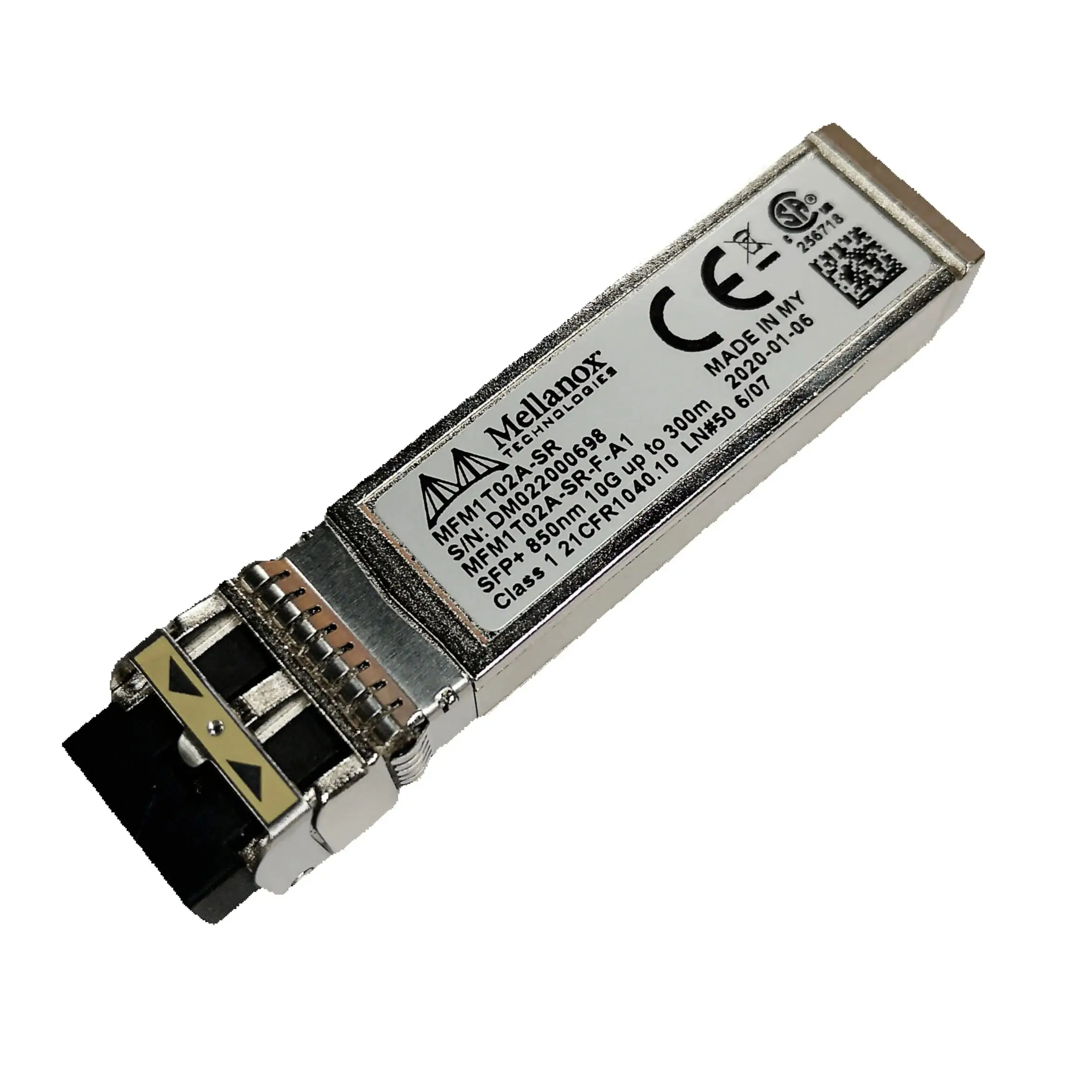 MFM1T02A-SR Mellanox 10GbE SFP-10G-SR MMF Optical Transceiver Module Compatible Mellanox ConnectX-3 CX311A MCX311A-XCAT NIC