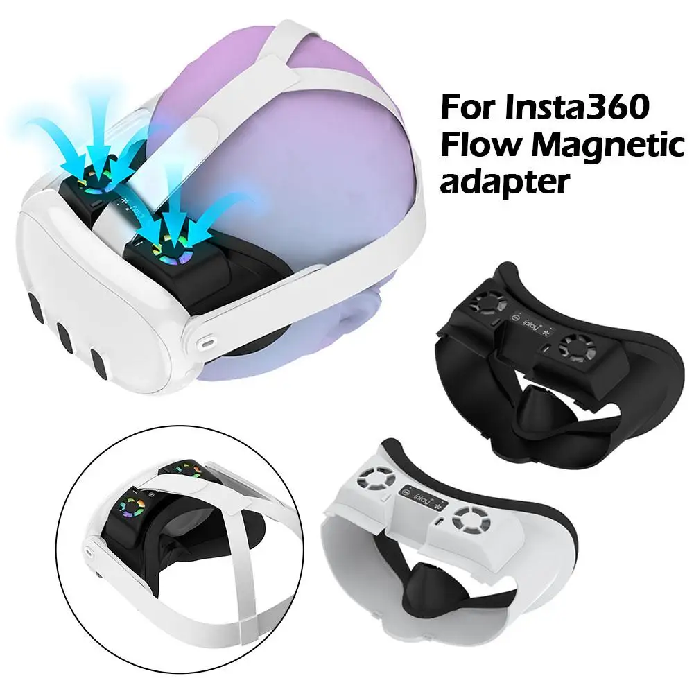 For Meta Quest 3 Air Circulation Face Cover With Cooling Fan And RGB Light VR Headset Replacement Mask For Quest3 Accessories