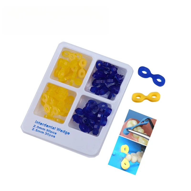 40Pcs Dental Elastic Rubber Fixing Wedges Matrix Matrices Dam Composite Tooth Separator Oral Cavity Orthodontics Lab Tools