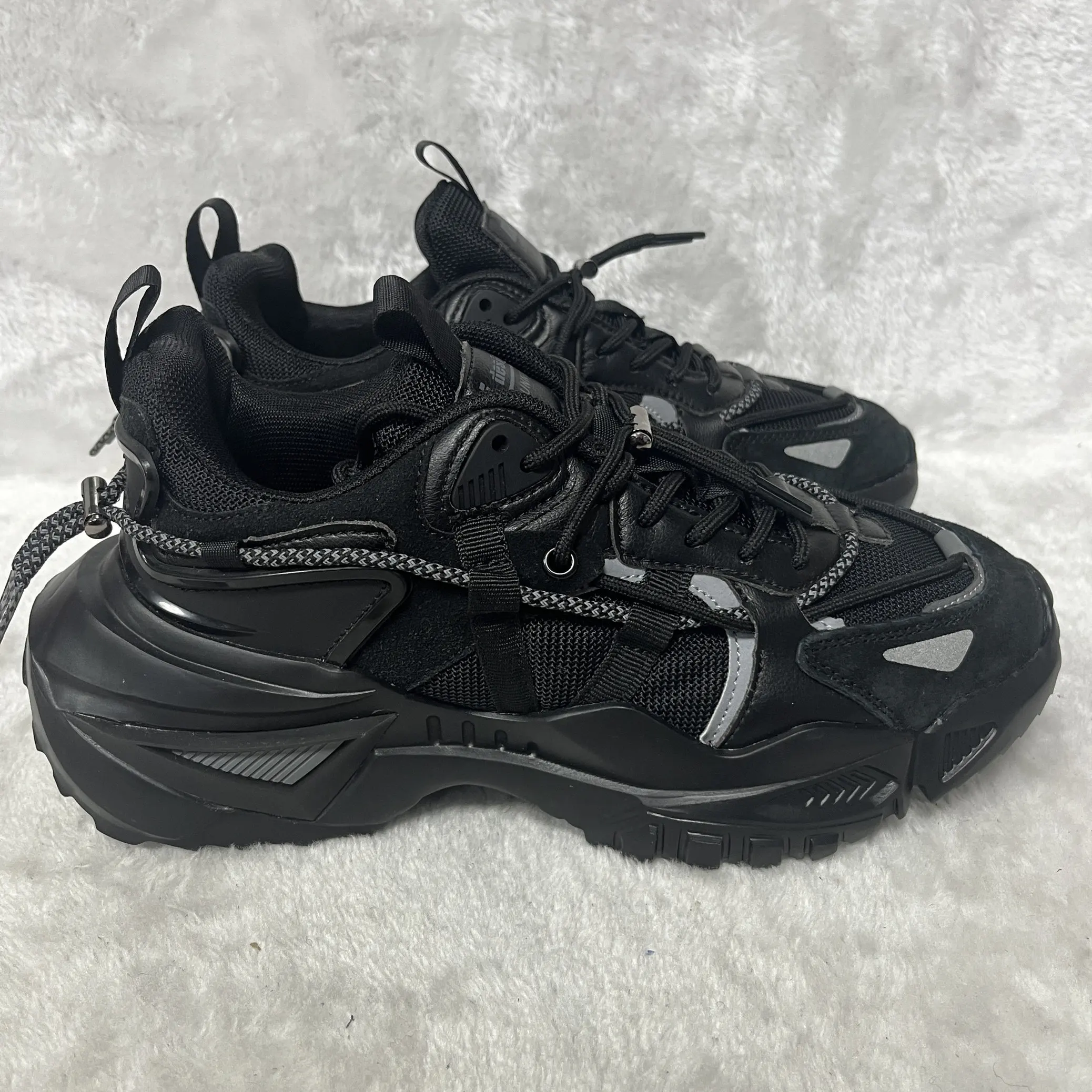 

Мужские летние дышащие кроссовки Black Warrior с сетчатым верхом и толстой подошвой, модные трендовые кроссовки для пар и пап