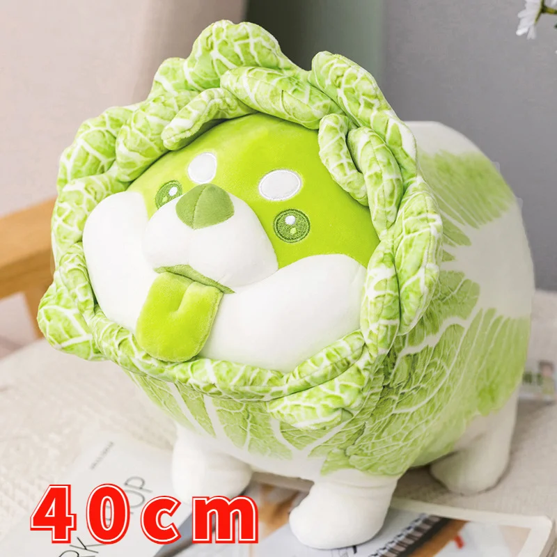 Cute Vegetables Dog Plush Sofa Toy Chinese Cabbage Fairy Fluffy Soft Cushion Pillow Stuffed Animal Children's Doll Girl Gift