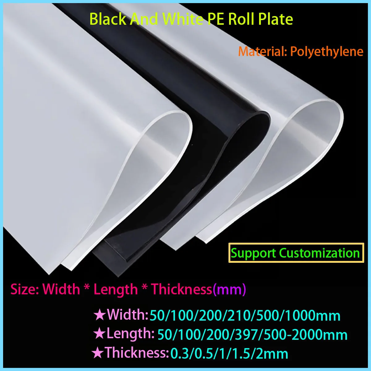 HDPE Polyethylene Board, PE Board, Wear-resistant Plastic Board