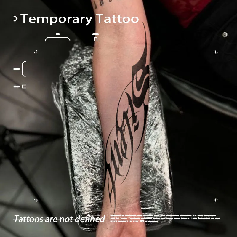 

Готический текст, травяной сок, татуировка, наклейка, сексуальная горячая девушка, временная татуировка на руку, водонепроницаемая поддельная татуировка, мужской и женский подарок на вечеринку Y2K