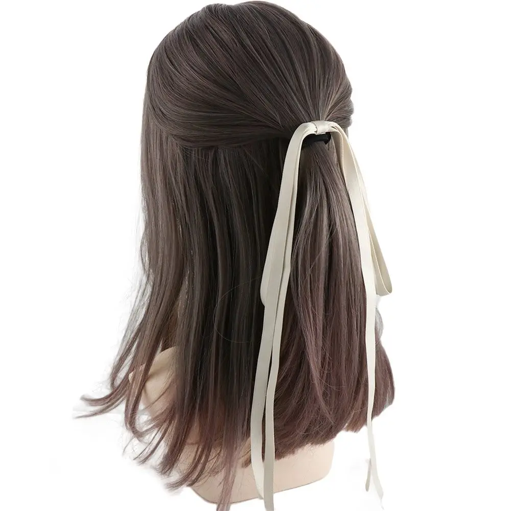 Accessori per capelli a nastro Copricapo per ragazze Nastri per capelli stile coreano femminile Fiocco Corda per capelli Anello per capelli da donna Porta coda di cavallo