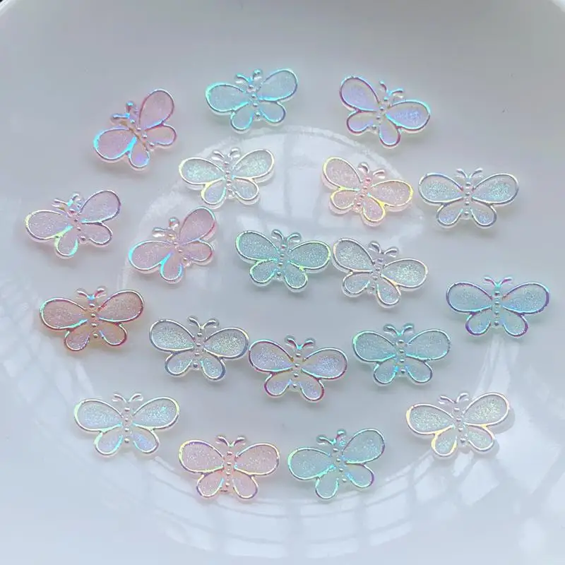 Diy 100 sztuk mieszane kolor piękny kryształ Rhinestone Crystal butterfly dekoracje ślubne materiały do paznokci paznokci dekoracje artystyczne