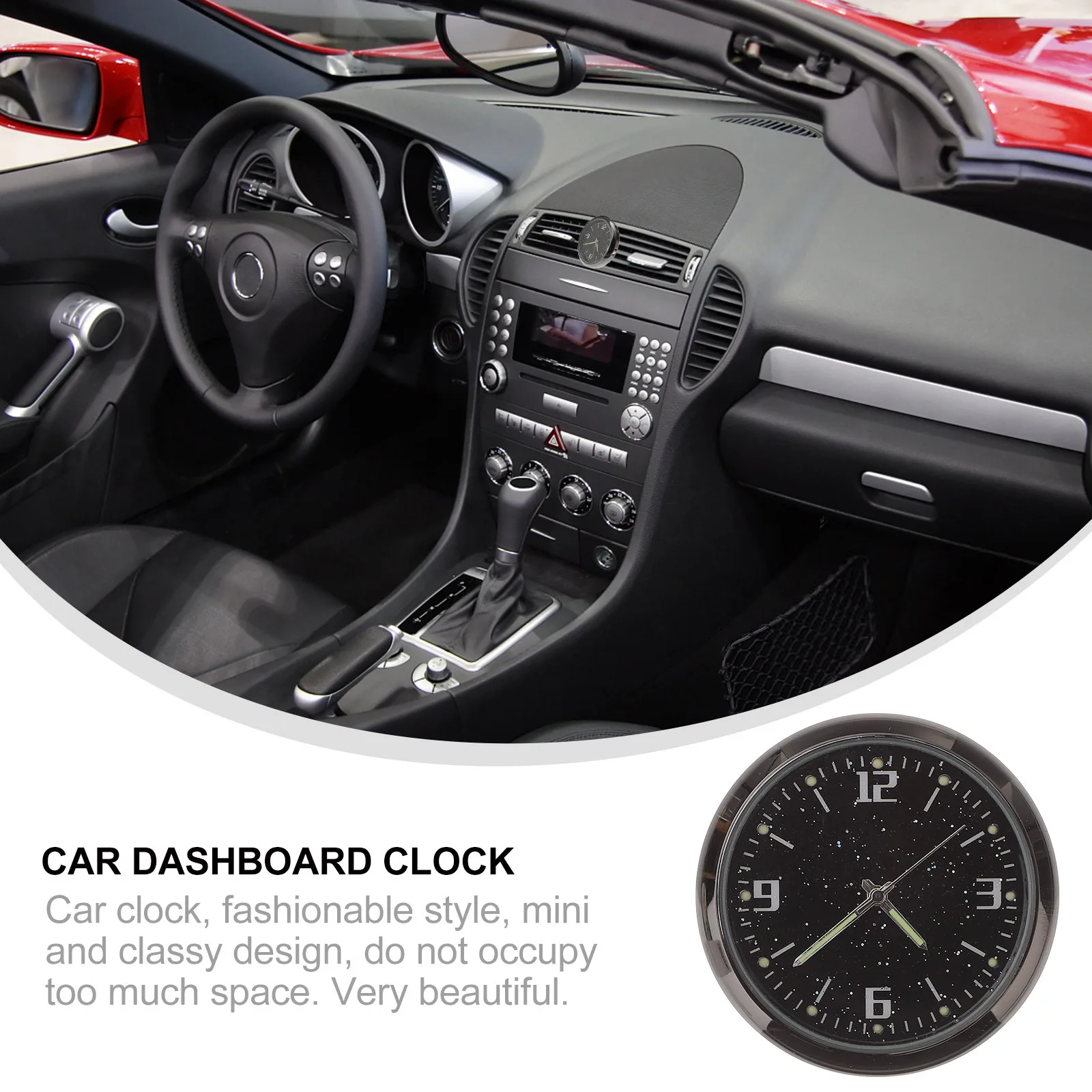 

Mini Compact Dashboard Mountable Timepiece For Vehicle Home Office Stick On Car Dashboard Clock Clock For Car Dash