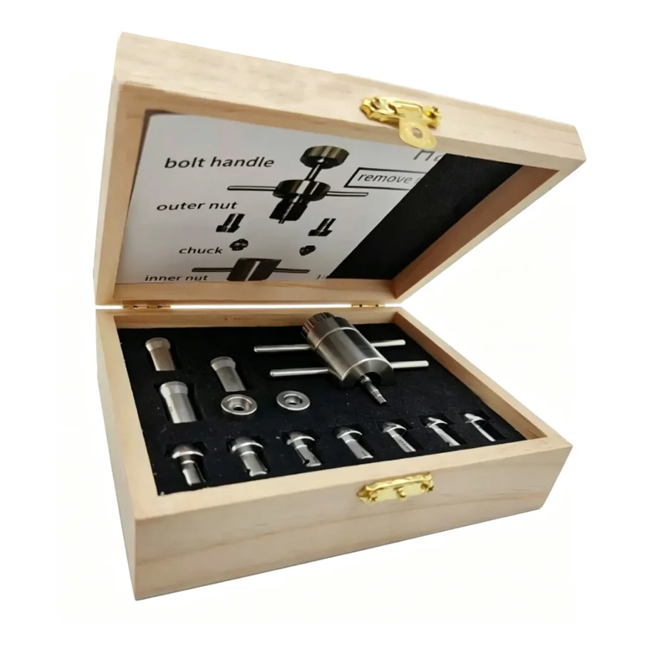 Dental Handpiece Repair Tool Kit, Professional Handpiece Chuck Removal Disassembly Work Fixture with Multiple Collets