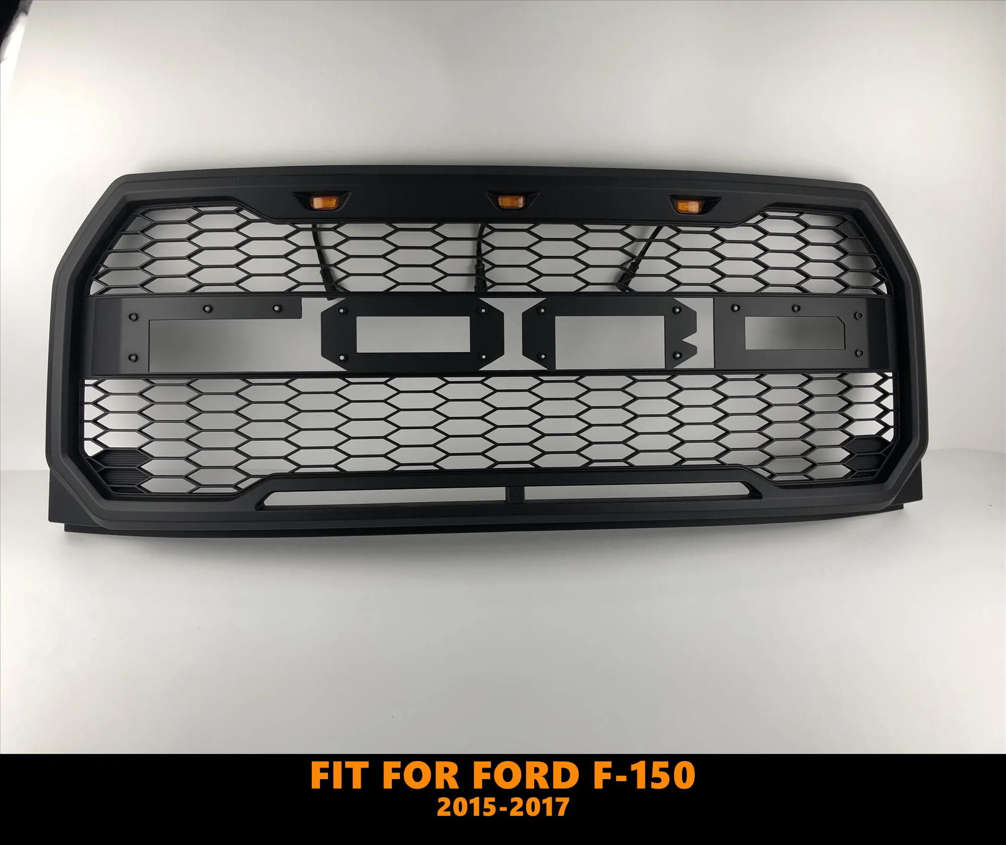 Good Quality ABS Front Middle Grill Racing Grills With LED Lights Fit For Ford F150 2015-2017