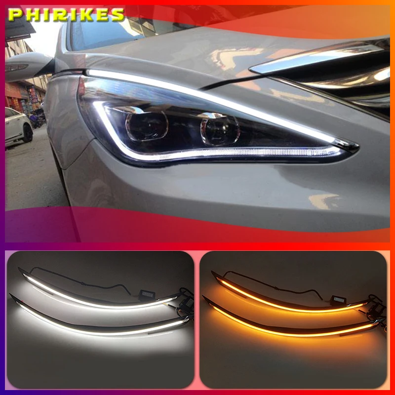 

2Pcs 12v Car LED DRL for Hyundai I45 Sonata 2011 2012 2013 2014 Daytime Running Lights Driving Sonata 8 Fog Lamp