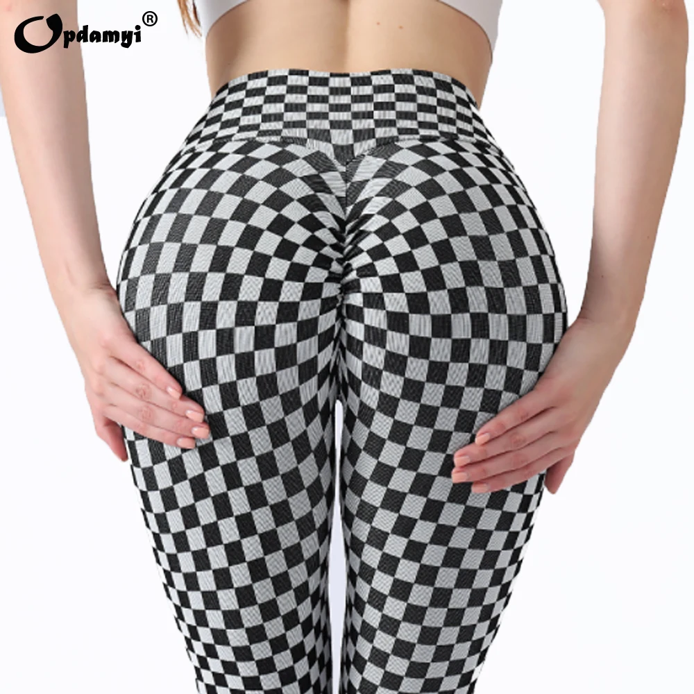 2022 New Seamless Grid Yoga Leggings High Waist Pants Push Up Sport Leggings for Women Gym Fitness Workout Long Pants Girl Tight