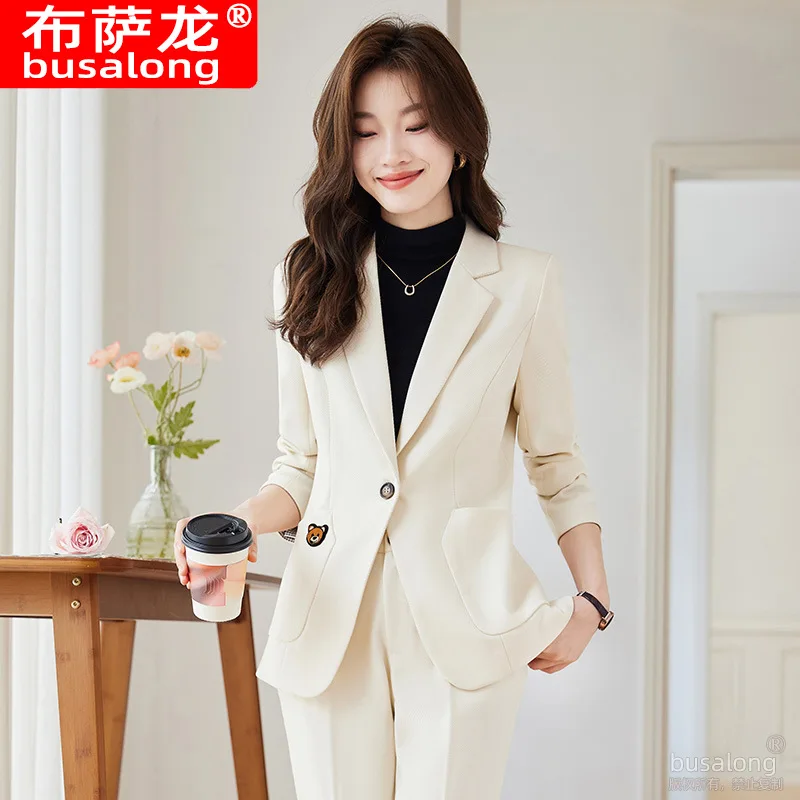 Pink Short Suit Jacket for Women Autumn and Winter2024New Top High-Grade SmallOLProfessional Tailored Suit Suit