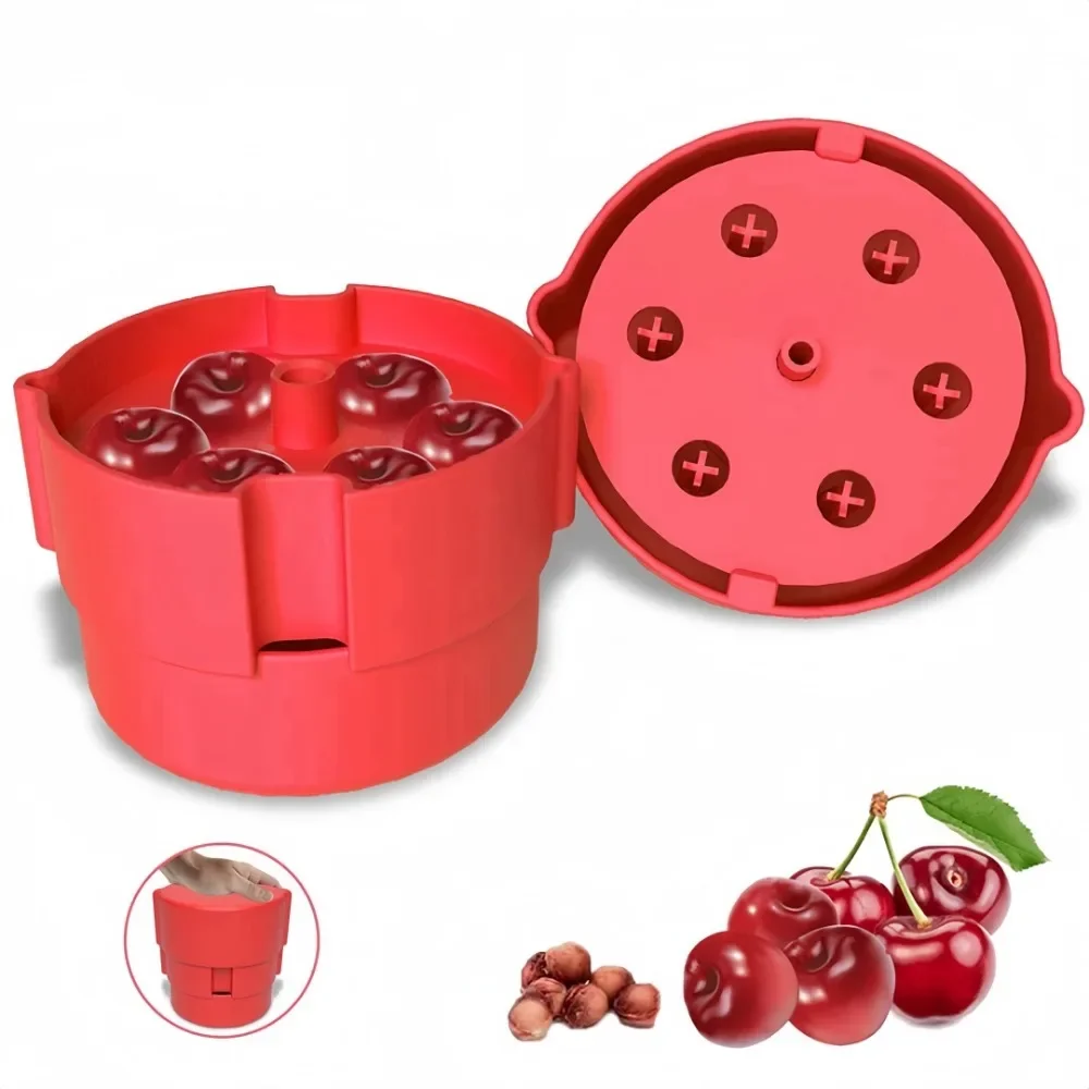 Cherry Pit Remover Plastic 6hole Seed Separator Tool for Olive Sampling Removing Pits From Daily Fruits Seed Olive Corer Gadgets