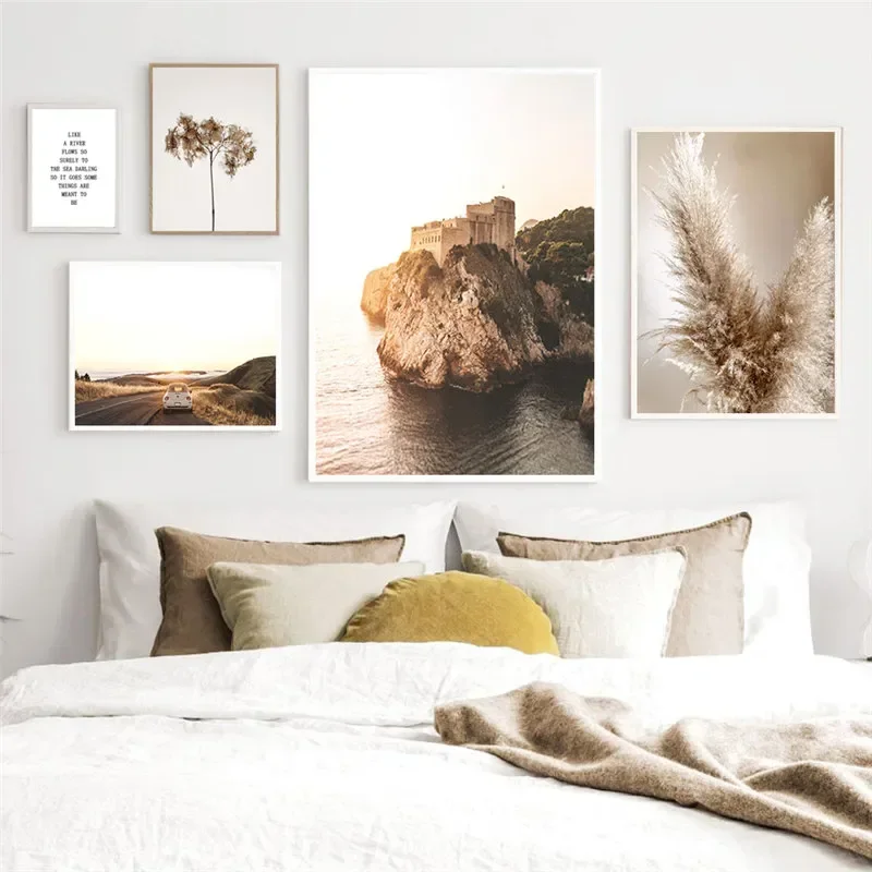Nordic Landscape Seaside Picture Posters Wall Art Aesthetics Print Canvas Painting for Living Room Modern Home Decor