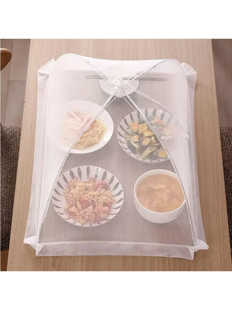 Food Cover Mesh Folding Washable Flies Tables Cover Insect Proof Protective Dish Covers Home Kitchen Storage Accessaries