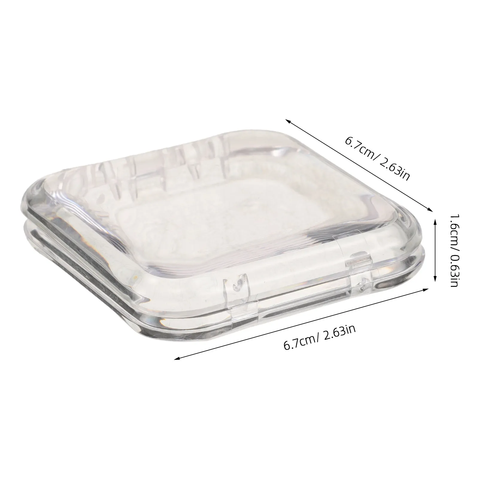 Acrylic Press on Nail Organizer Box Transparent Thick Design for Artificial Nails Salon Home Storage Protection Stackable