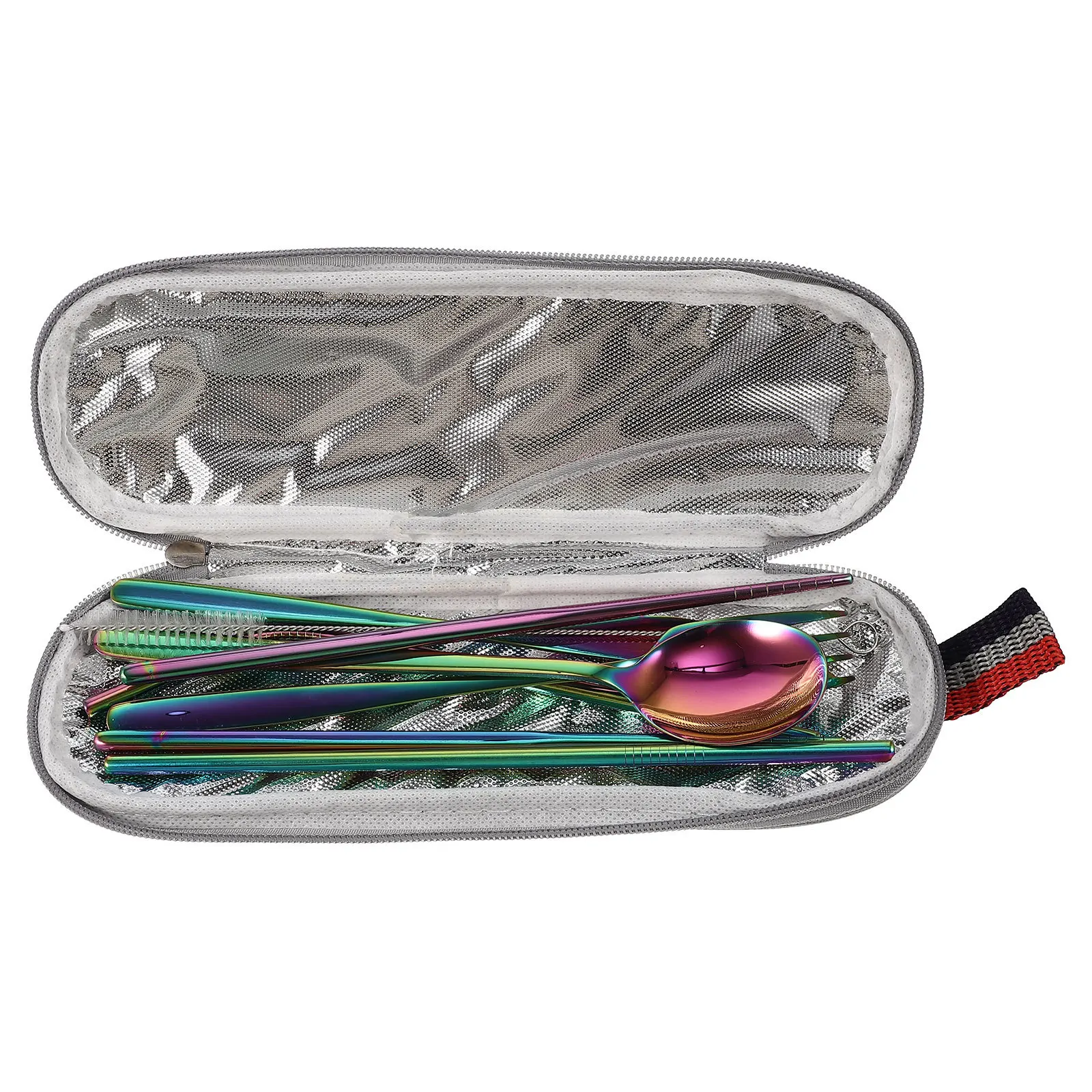 

1Set 304 Stainless Steel Travel Utensils Set Fork Spoon Chopsticks Portable Tableware for Home Restaurant Hotel Office