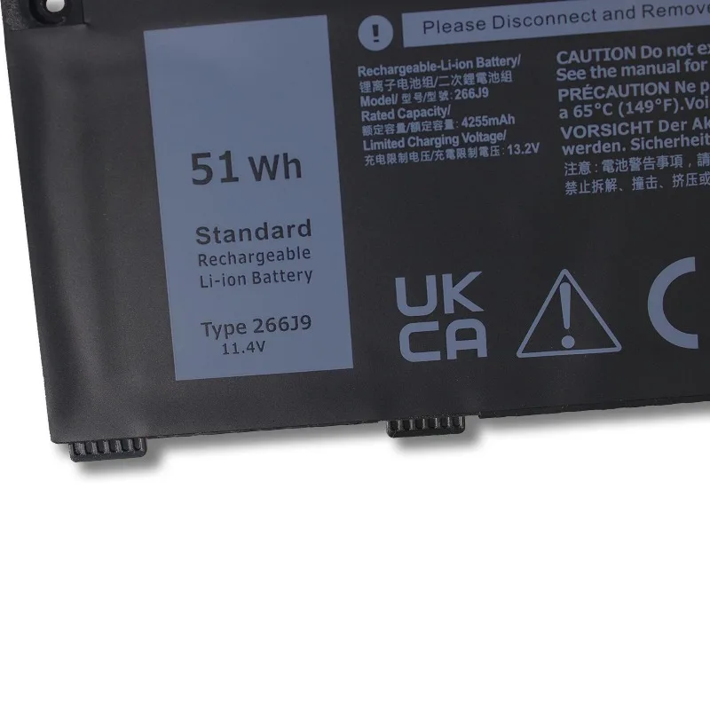 2 قطعة ل Dell G3 15 3500 3590 3790 G5 15 5500 P89F انسبايرون 5490 51WH 266J9 11.4v 4255mAh البطارية #5