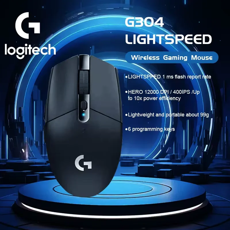 

Logitech G304 LIGHTSPEED Wireless Mouse Game Mouse Light Portable Mouse Macro Jedi Survival FPS League of Heroes Eat Chicken