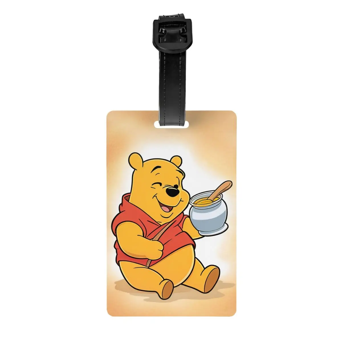 Custom Winnie The Pooh Luggage Tag Cartoon Bear Travel Bag Suitcase Privacy Cover ID Label