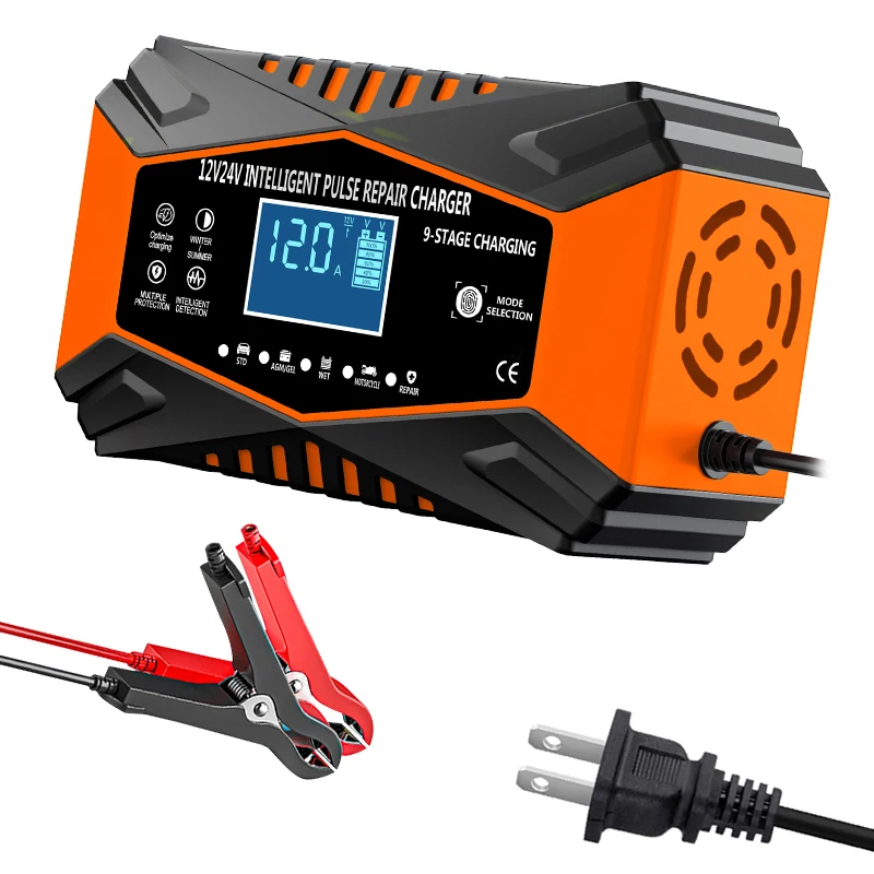 

STLF high qualityAutomatic Pulse Repair Charger Car Battery Charger 12v 24v 6a with Polarity protection