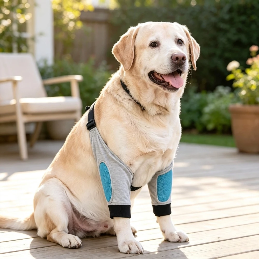 Soft Breathable Dog Elbow Brace Protector Support Sleeve Pad for Puppy Canine Joint Care Mobility Comfort Outdoor Walking