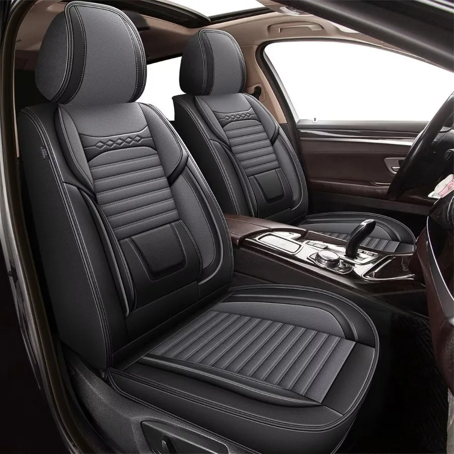 

Чехлы на сиденья для Sonata 20072025 2026, чехлы на передние и задние автомобильные сиденья, водонепроницаемые кожаные защитные чехлы на сиденья с поясничной опорой, легко