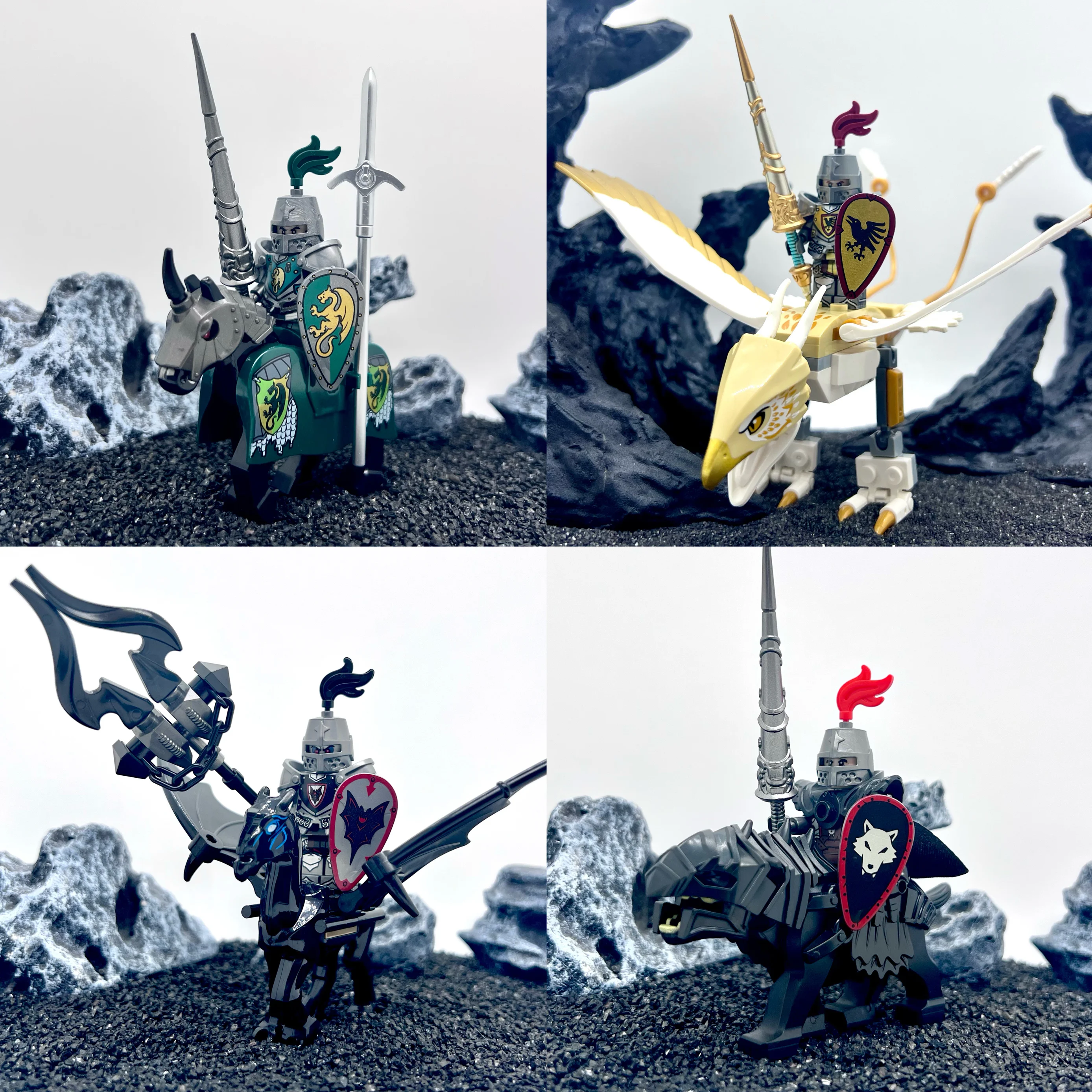 شيطان الروح برج الفرسان الجندي القرون الوسطى الحرس درع درع اليدوية اللبنات الطرف الثالث تجميعها الحرفية حلية #1