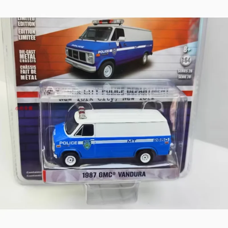

Greenlight масштаб 1:64 1987, GMC Vandura, имитация сплава, металлическая модель автомобиля, статическая коллекция, украшенные праздничные подарки