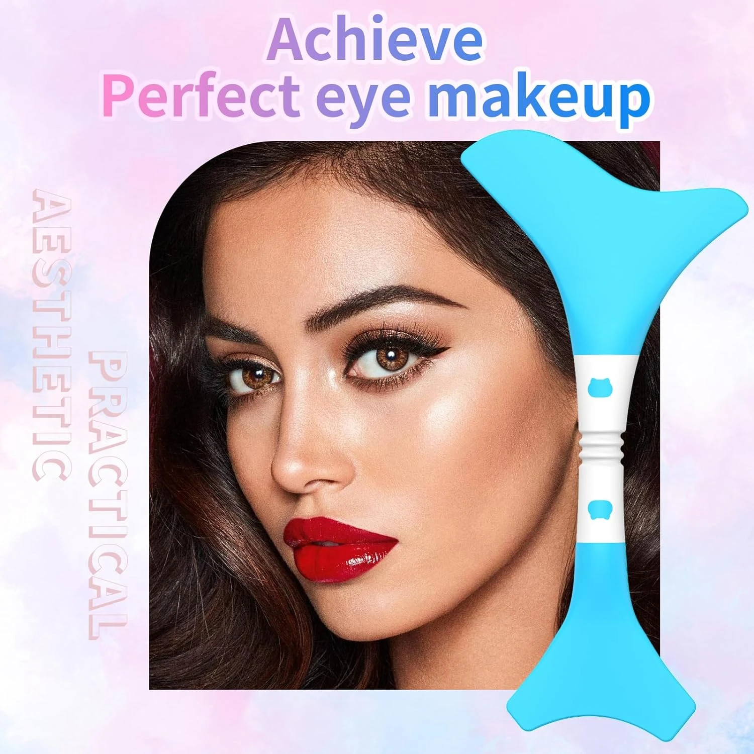 Creëer de perfecte, vlekkeloze en verbluffende gevleugelde eyeliner en rokerige ogen met deze gemakkelijk te gebruiken en veelzijdige siliconen stencil E