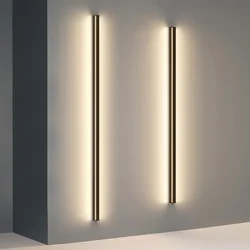 Modern Long Line Led Wall Lamp black Wall Sconce Lamp Minimalist Living Room TV Wall Lights Bedroom Bedside Lamp