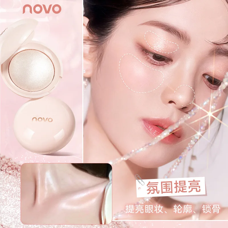 NOVO luminous high-gloss powder, pearlescent fine glitter, natural three-dimensional facial grooming and brightening