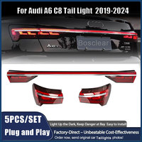 For Audi A6 C8 2019-2024 Upgrade A8 Style Through Full LED Rear Tail Lights Reverse Lights Streaming Turn Signal Plug and Play