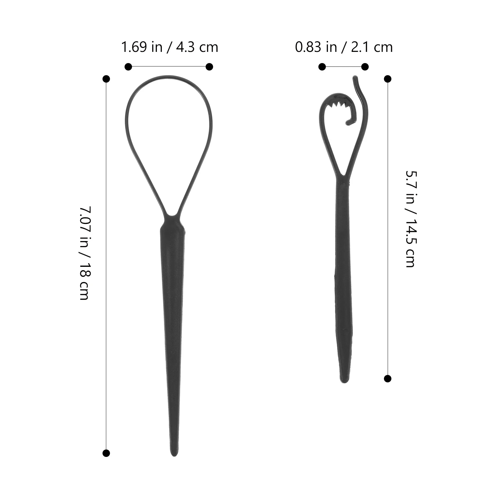 2-teiliges Haar-Styling-Werkzeug-Set, einfach zu verwendendes Flechtwerkzeug für Frauen, Acryl-Material, langlebiges Haar-Loop-Styling-Werkzeug