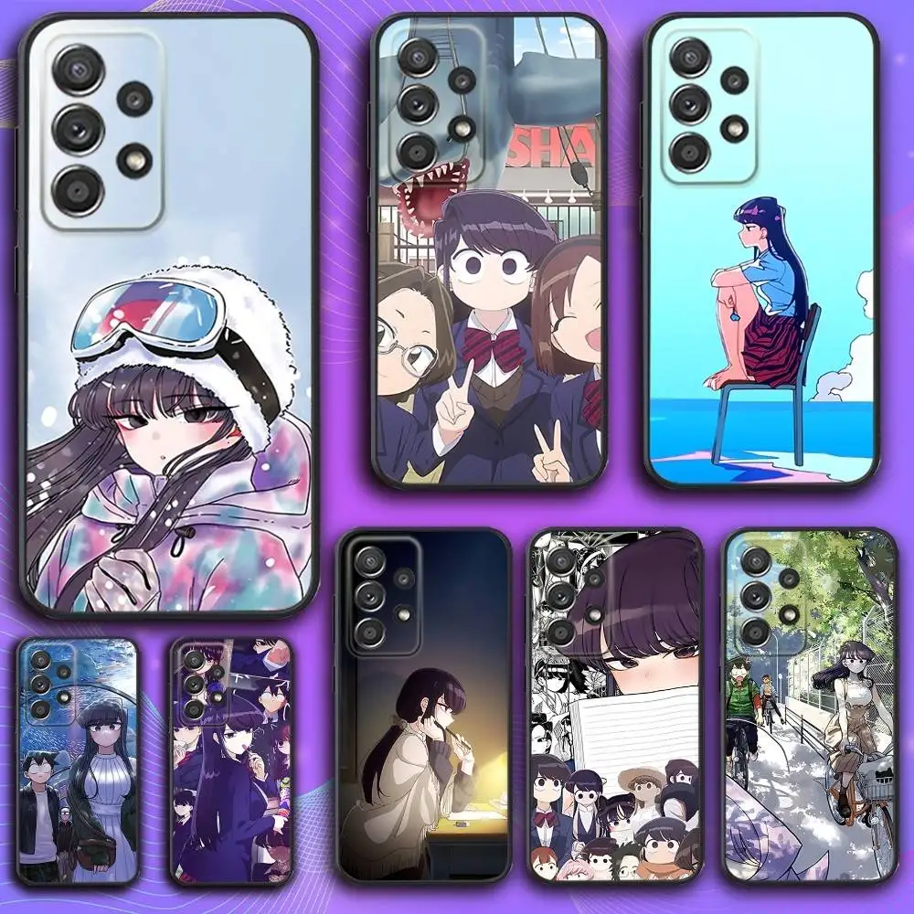 

K-Komi Cannot Communicate Phone Case For Samsung S 25,24,23,22,30,21,10,9,Ultra,Plus,Lite,FE,4,5 G Soft Black Case