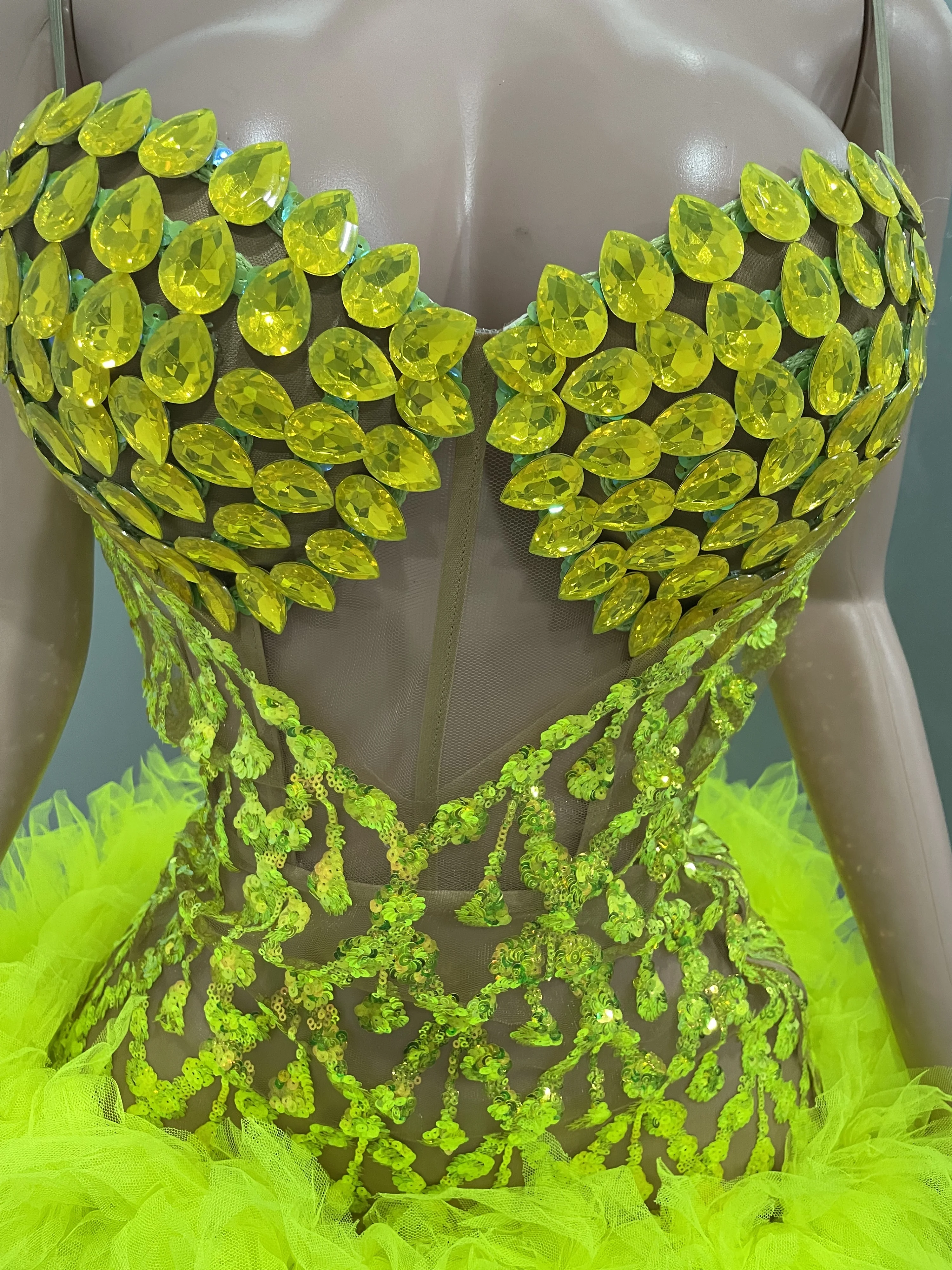 Estoque sexy strass sem alças topos bodycon saias conjunto 2 peças feminino celebrar boate festa de aniversário desempenho traje