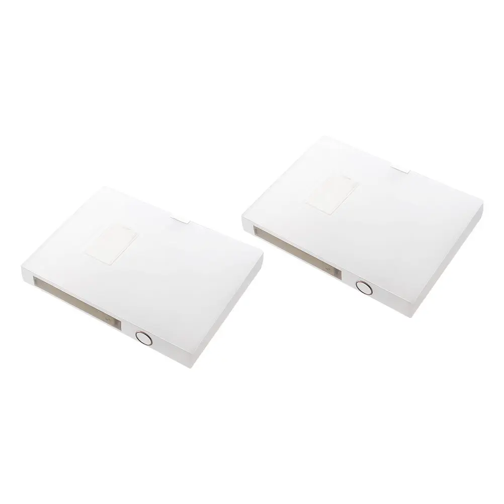 

2Pcs PVC Document File Box A4 Size Transparent Desktop Organizer for Papers Certificates Magazines Office Home Storage Case