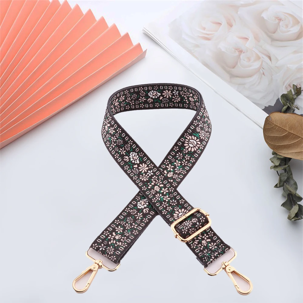 Wide Shoulder Strap Nylon New Multicolor Pattern Replacement Handbag Fashion Ethnic Style DIY Adjustable Crossbody Bags Straps