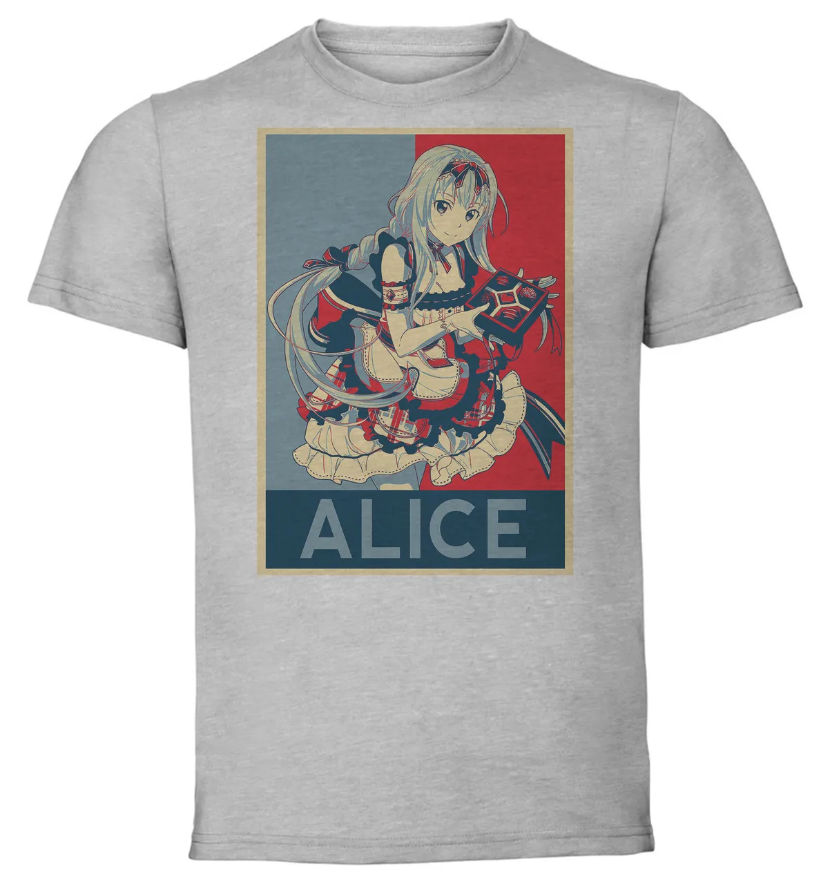 T-Shirt Unisex Grey Propaganda Sword Art Online Alicization Alice Zuberg variant 2