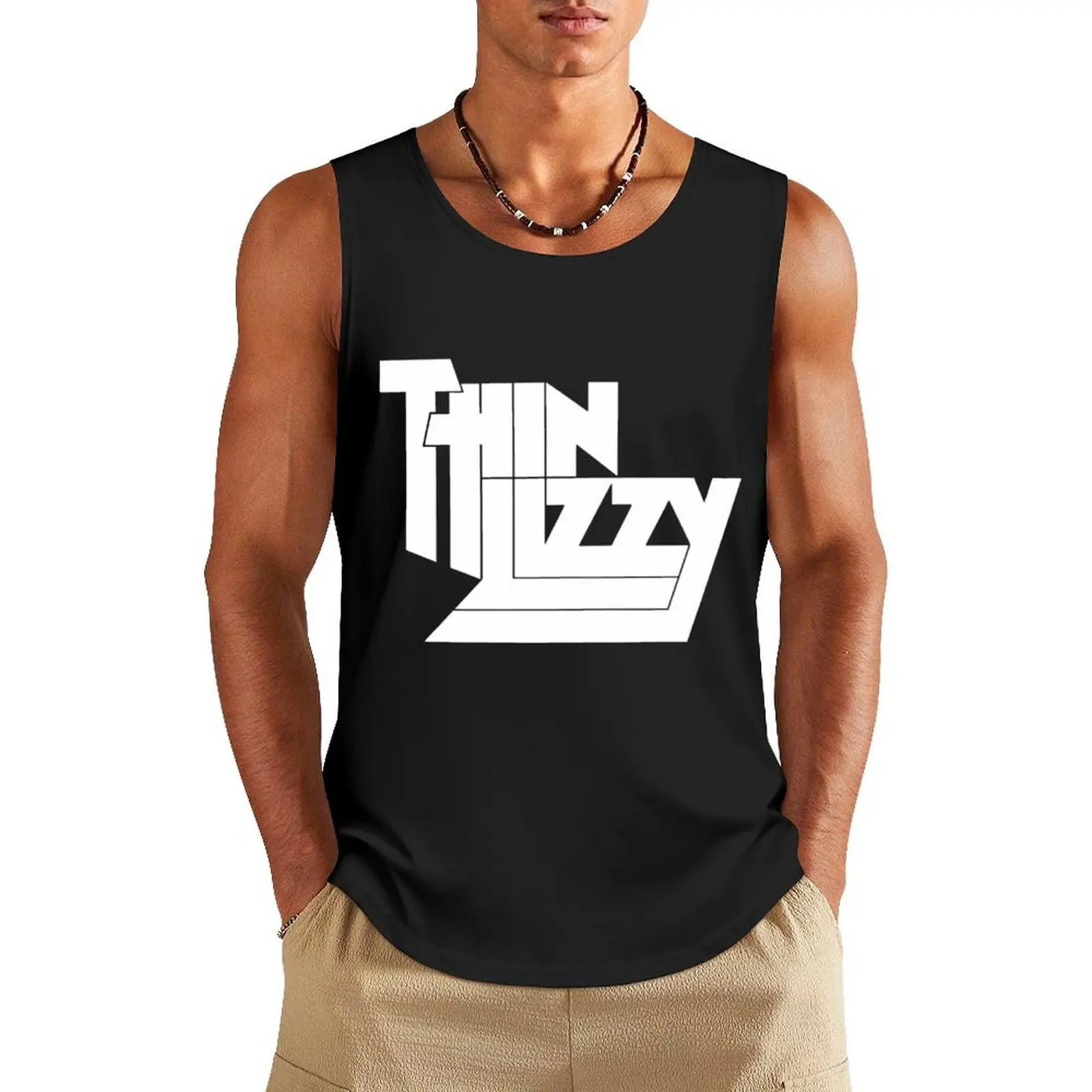 

Thin Lizzy Tank Top sleeveless tshirts for men Man gym clothes Men's t shirt