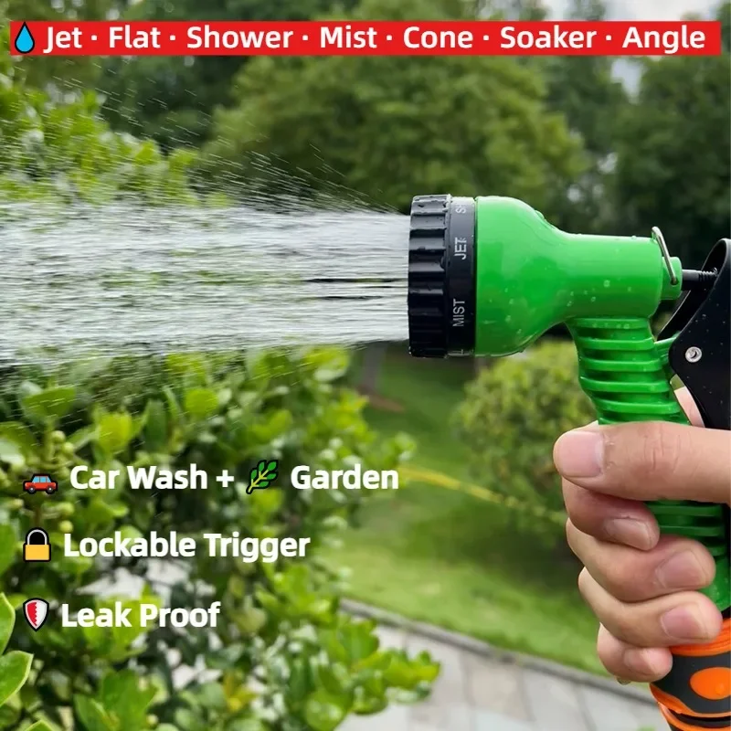 Garden Water Guns 7 Function Garden Watering Gun - Multi-Purpose Spray Nozzle for Car Wash Flower Plant Hose Nozzle