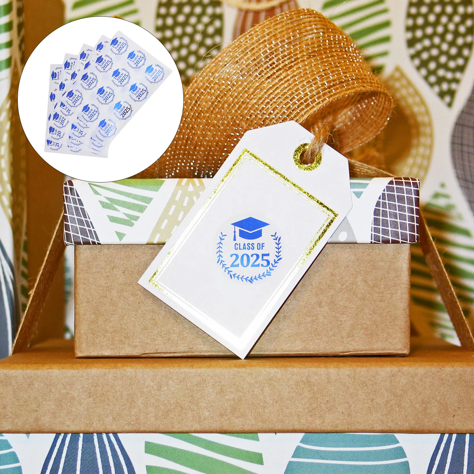 10Sheet Waterproof Gold Foil Graduation Stickers Versatile Cap Hat Envelope Seal Scrapbook Decoration Doctoral Cap Decals 2025