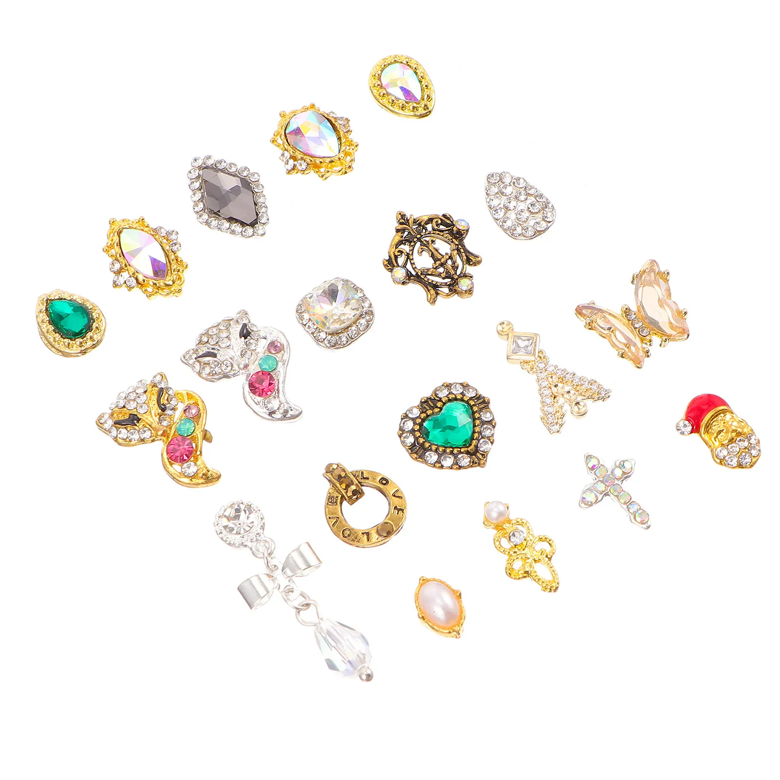 

50pcs Nail Rhinestones Beads Diamonds Manicure Charms DIY Art Accessories Glamorous Decorations Elegant Fashion Home Use