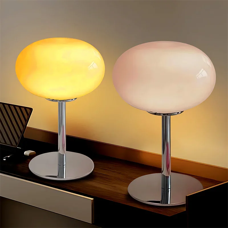 

Nice Mid Century Modern Lamp Bedside Table Lamp,Glass Desk Lamp For Bedroom Nightstand Nightlight,Dimmable Desk Lamp For Bedroom