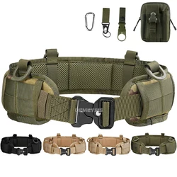 Tactical Padded Belt Airsoft Shooting Combat Molle Soft Belts Training Hunting Climbing Breathable Adjustbale Waistband