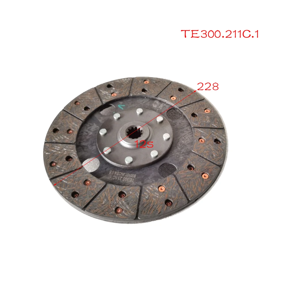 Disco de embraiagem para trator Foton Lovol, FT201021.015, TE250.211.2, TE250.211.3, TE300.211C.1