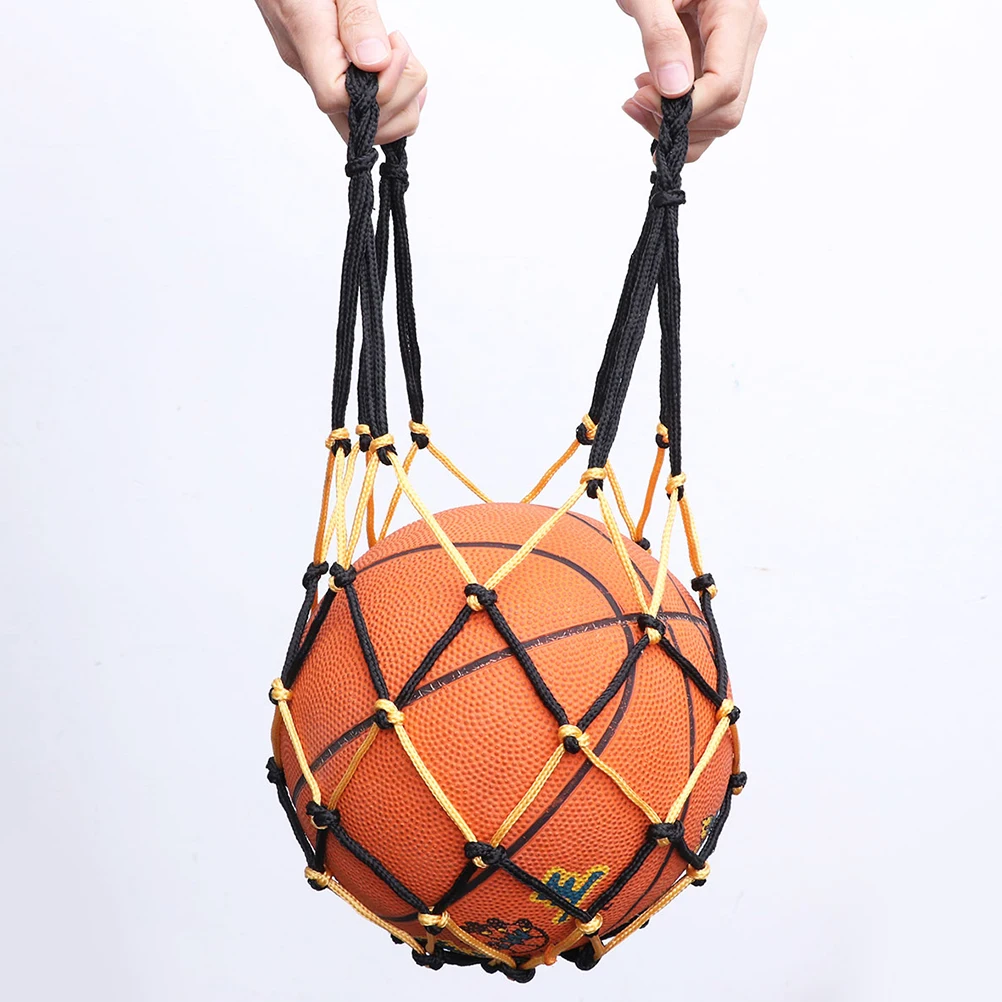 

Nylon Net Bag Braided Basketball Drawstring Storage Pouch Soccer Carrier Mesh for
