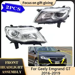 For Geely Emgrand GT Borui GC9 2016 2017 2018 2019 LED Headlight Assembly Bumper Headlamp Clear Lens Replacement Accessories